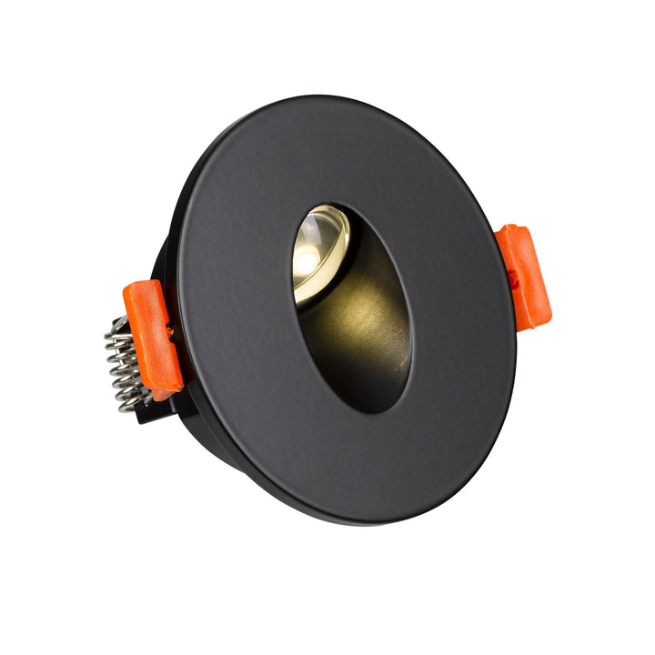 Telbix Snap Round LED Indoor Stair Light | Black