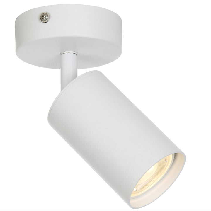 Telbix Picard 1 Light Minimalist Spotlight with Rotatable Head | White