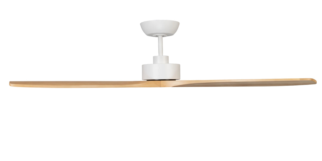 Fanco Wynd 54" DC Ceiling Fan with Remote | White and Natural