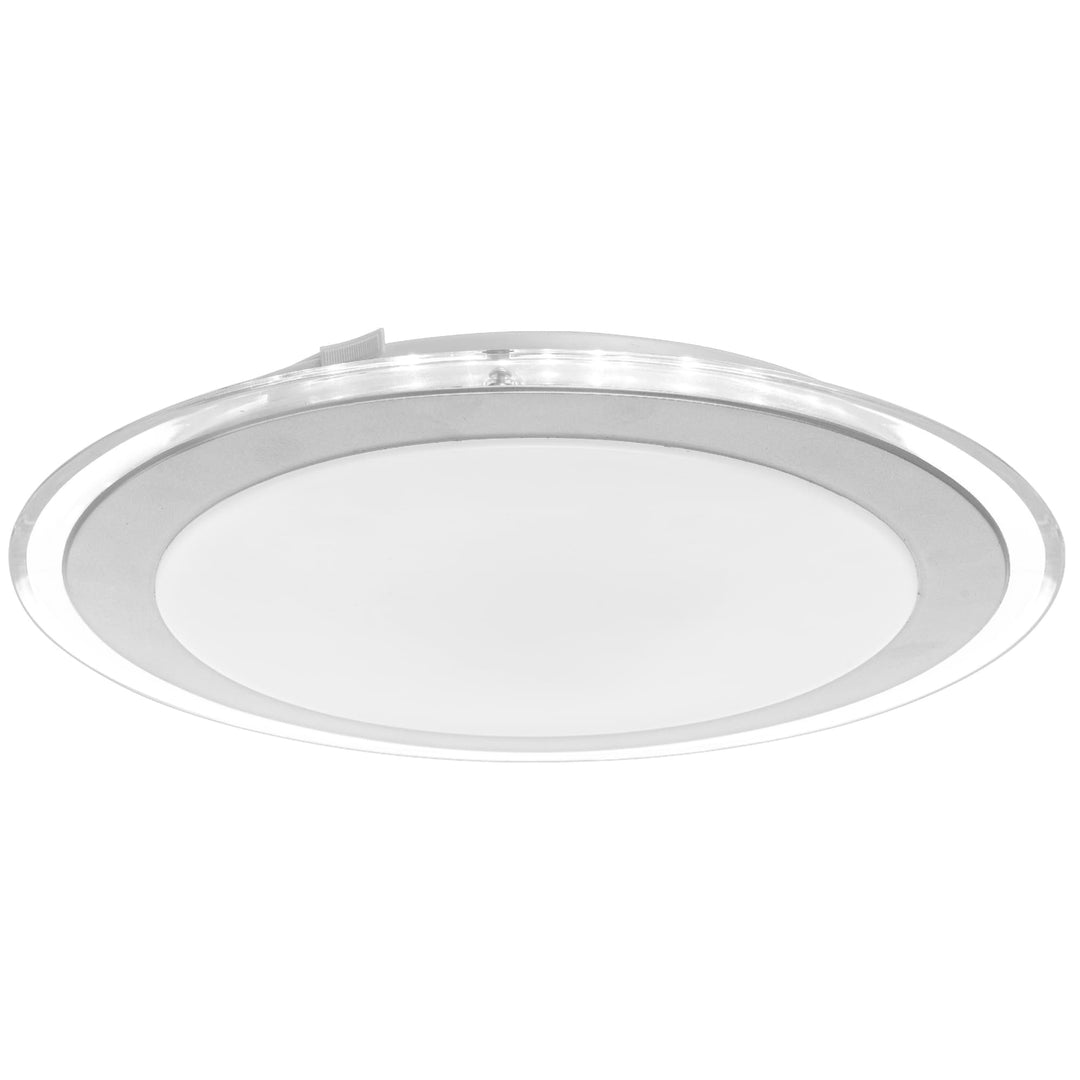 Telbix Astrid Small Tricolour LED Oyster Light | Silver