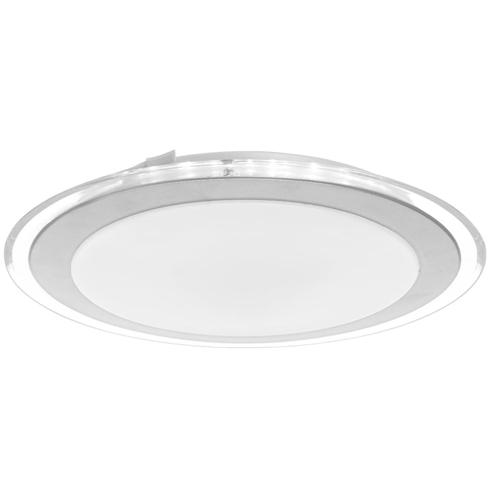 Telbix Astrid Small Tricolour LED Oyster Light | Silver