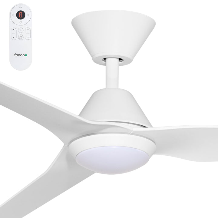 Fanco Infinity-iD 54" Smart DC Ceiling Fan with LED Light and Remote | White