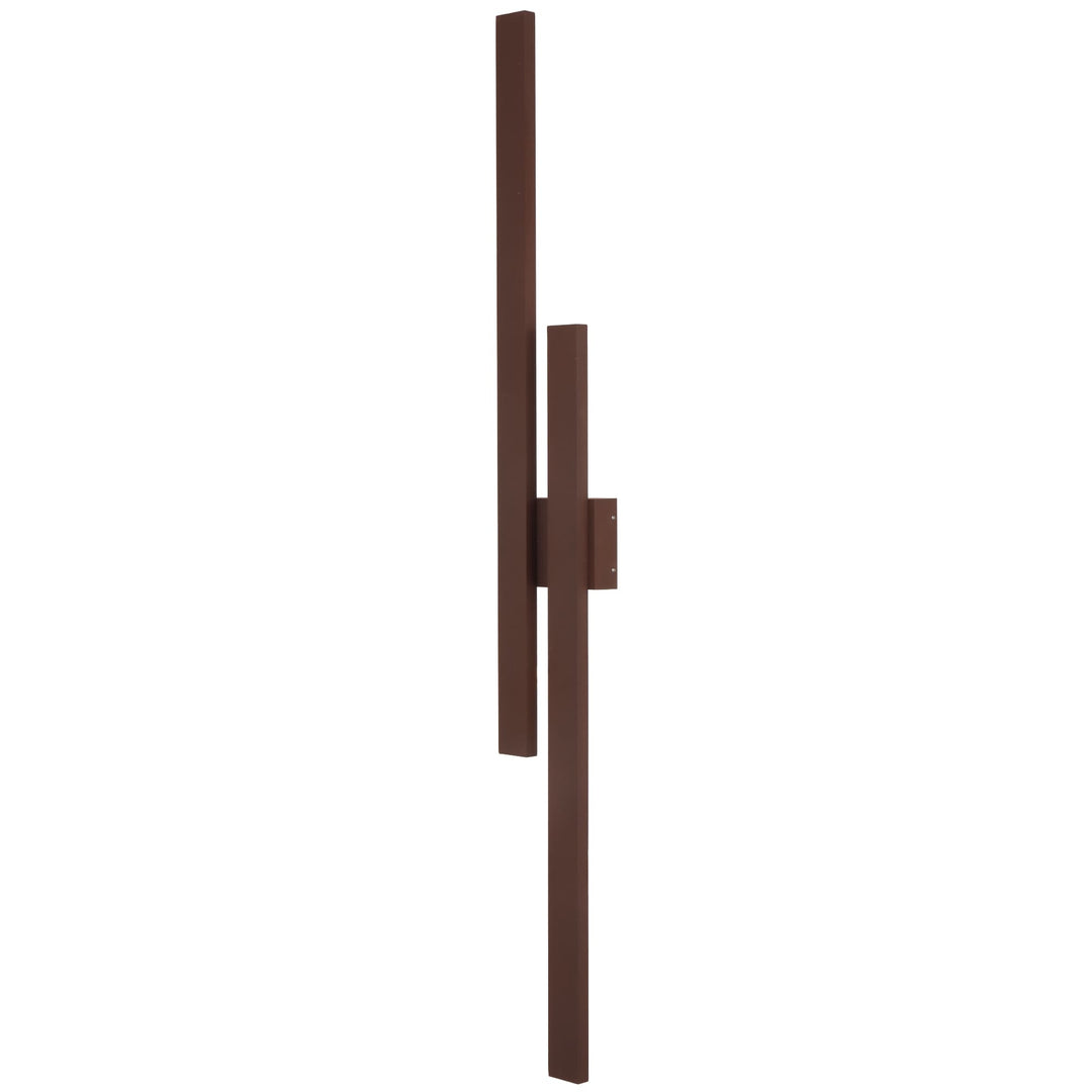 Telbix Ebiza Twin Slimline Tricolour LED Exterior Wall Light | Rust