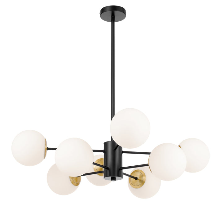 Telbix Marsten Black Glass Pendant (E27) | 8 Light