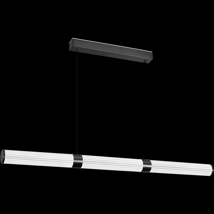 Calibo Charm Modern Fluted 1500mm Linear Pendant Light | Black