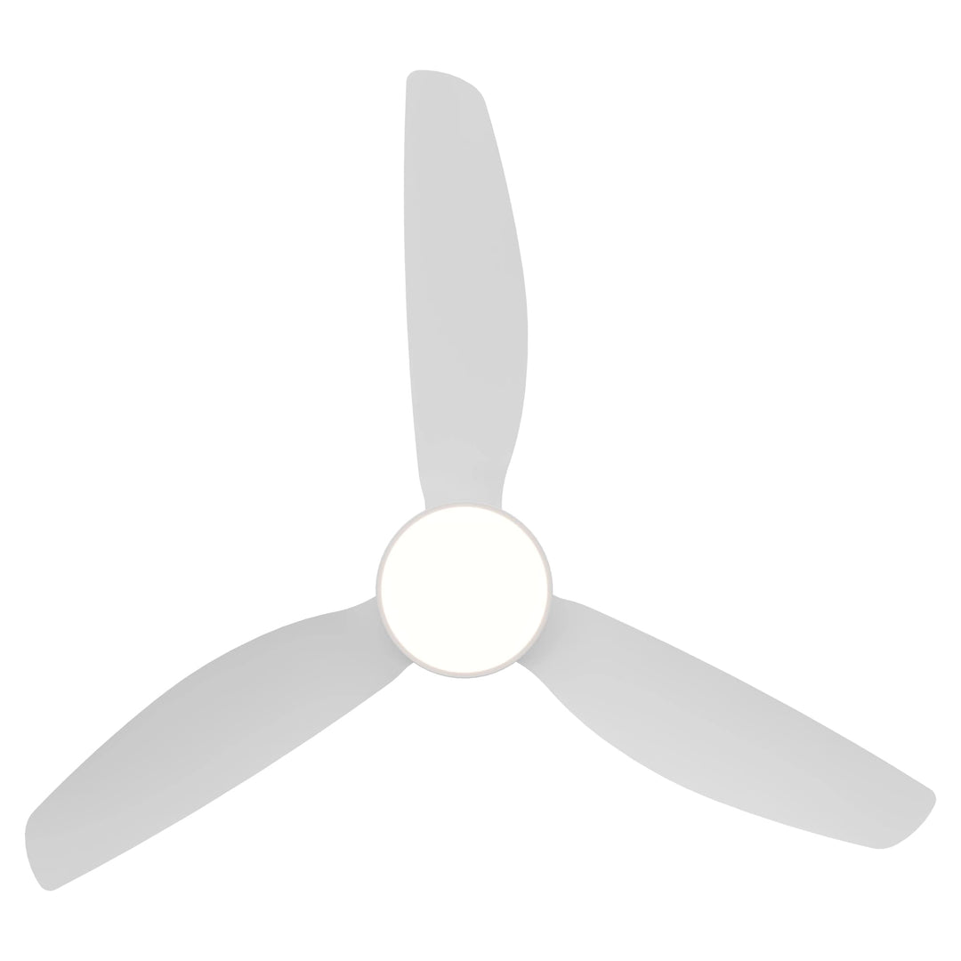 Calibo Sora 52" DC Ceiling Fan with LED Light, Wall Control and Remote | White