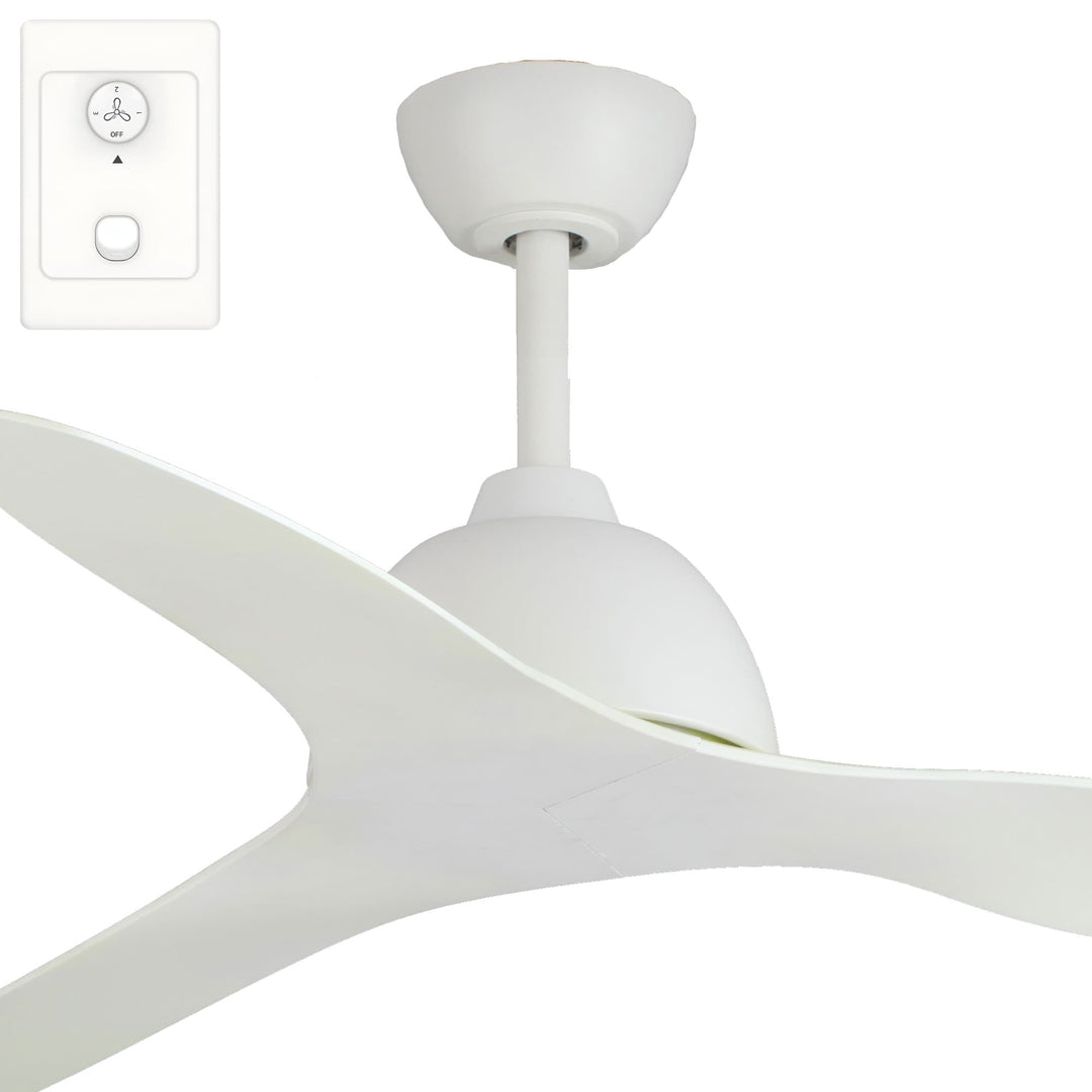 Fanco Breeze 52" AC Ceiling Fan with Wall Controller | White