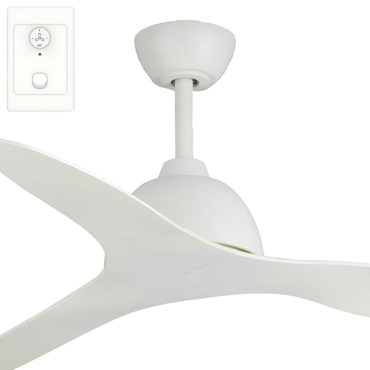 Fanco Breeze 52" AC Ceiling Fan with Wall Controller | White