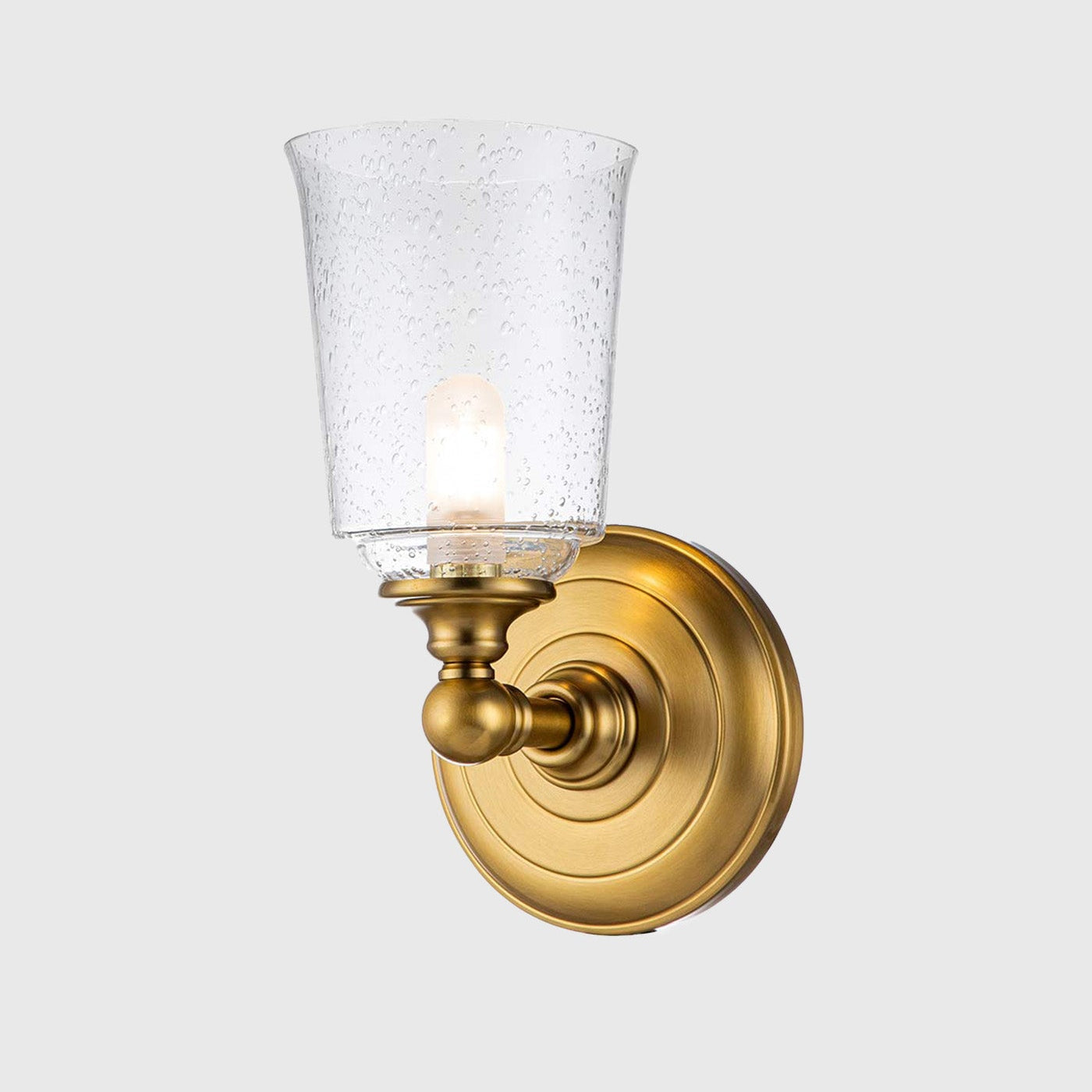 Elstead Huguenot Lake IP44 Bathroom Wall Light – 1 Light, Burnished Brass