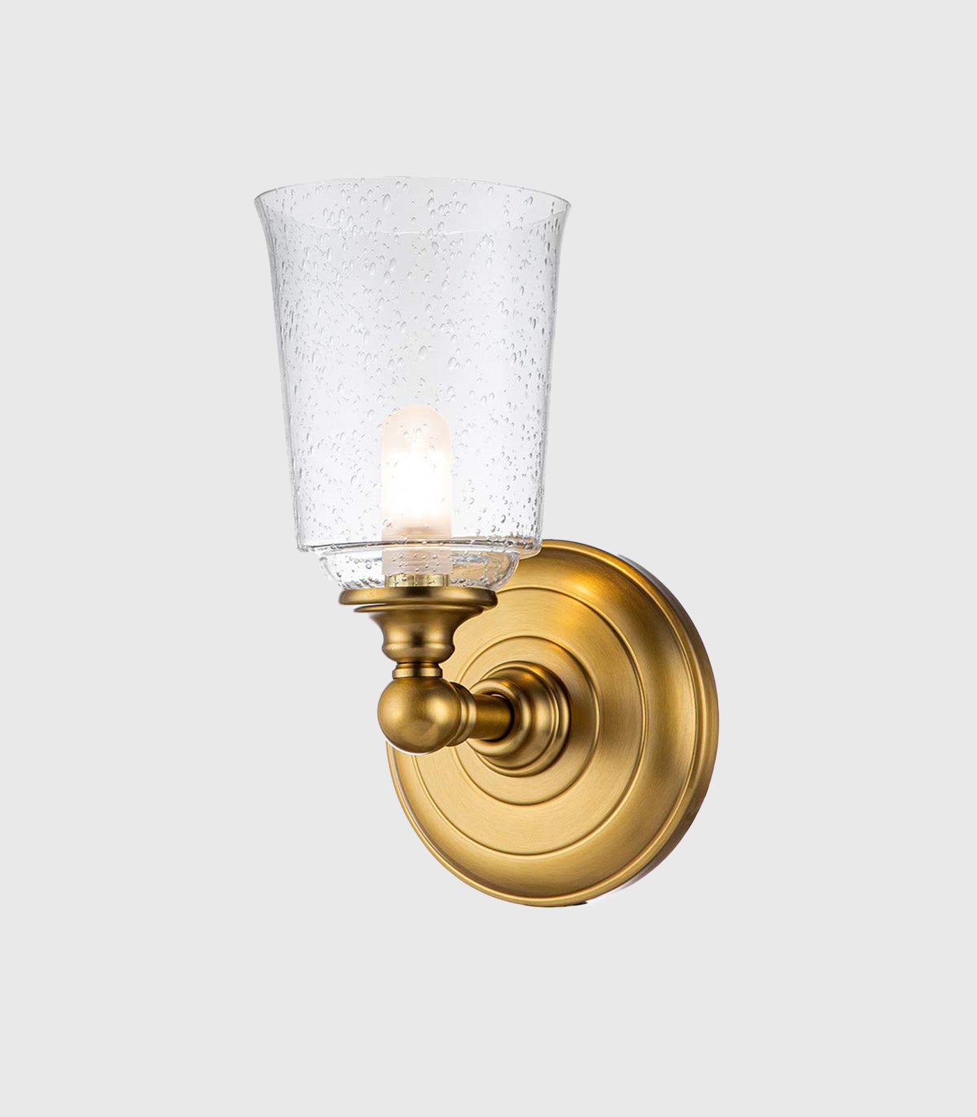 Elstead Huguenot Lake IP44 Bathroom Wall Light – 1 Light, Burnished Brass
