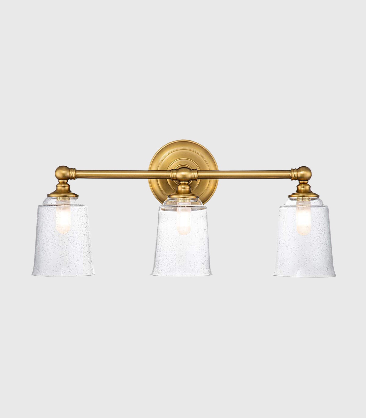 Elstead Huguenot Lake IP44 Bathroom Wall Light – 3 Light, Burnished Brass