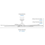 Calibo Alula 60" (1524mm) 7 Blade Indoor/Outdoor DC Ceiling Fan & Remote - Dubbo Lighting Centre